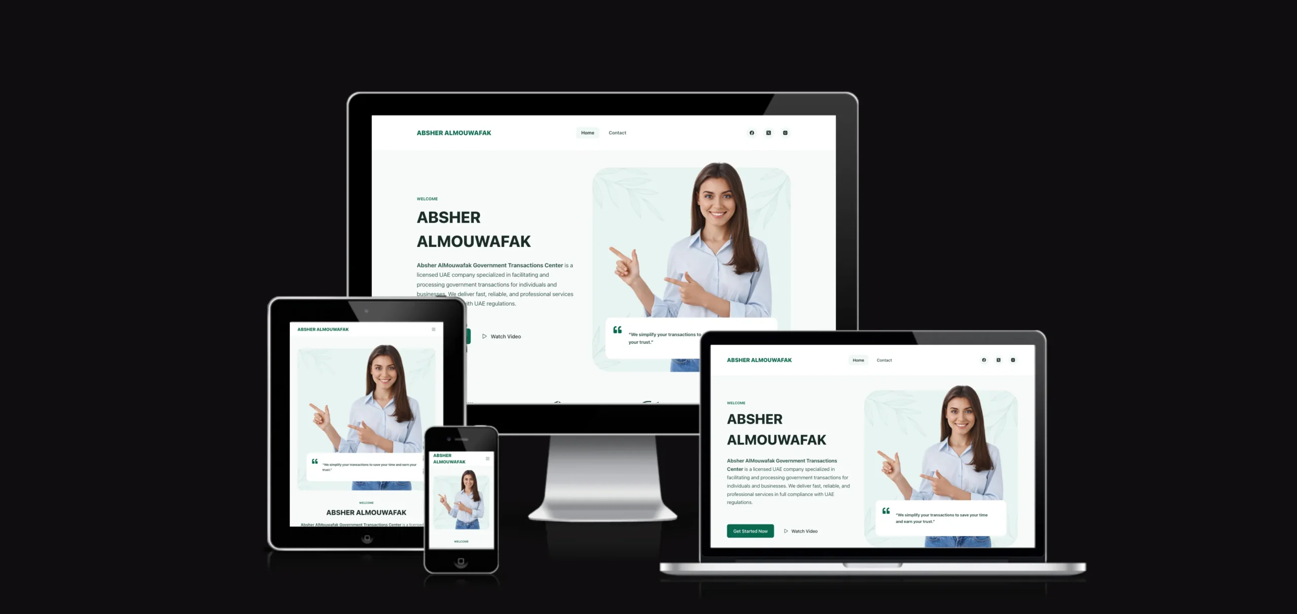 Absher Al Mouwafak website by Ashraf Azim